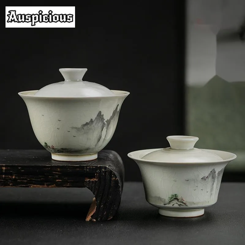 170ml-retro-grass-wood-gray-glaze-gaiwan-antique-landscape-anti-scalding-tea-tureen-tea-making-cover-bowl-teaset-ornaments-gift