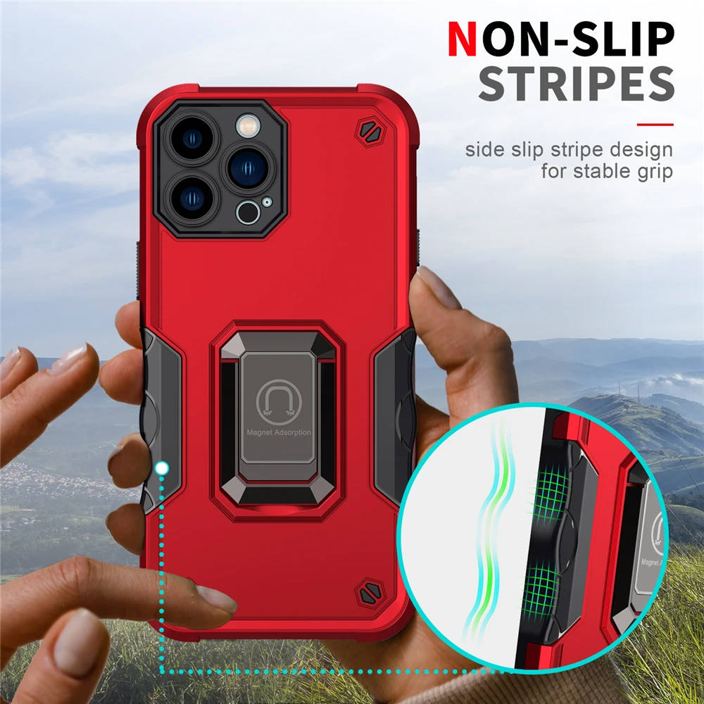 moto g stylus case Luxury Armor With Ring Car Holder Cover For iPhone 13 Pro Max 12 Mini Case Camera Protection Shockproof Phone Case Coque Fundas motorola edge case