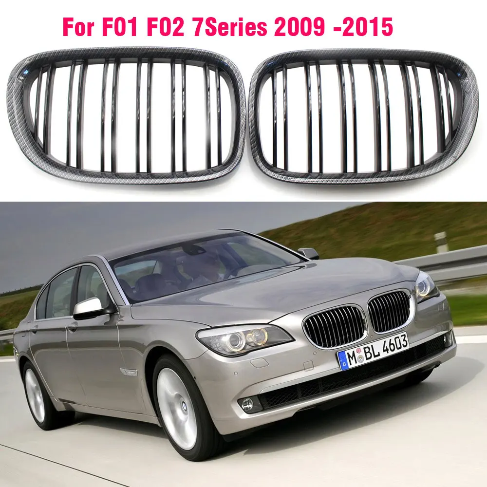 Front Kidney Grille Grills Carbon Fiber For BMW F01 F02 7 Series 2009 2010  2011 2012 2013 2014 2015 - AliExpress