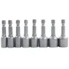 48mm Impact Socket Magnetic Nut Screwdriver,6-13mm Drill Bit Set 1/4” Hex Socket Adapter Bolt Drivers Socket Kit Hand Tools 6