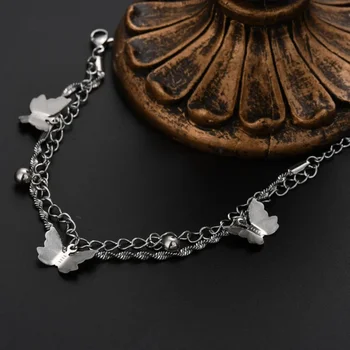 Joyería versátil, pulseras de mariposa y2k de plata 1