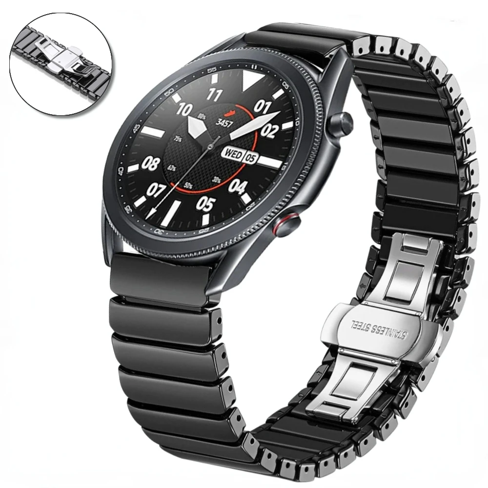 

22mm 20mm Ceramic Strap for Samsung Galaxy Watch 5/4/3/Active 2/Gear S3/Huawei Watch GT/2 Watchband for Amazfit GTR Accessories