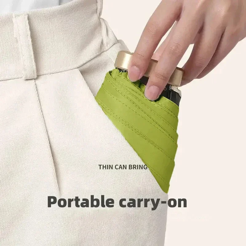 1Pc 55% Off Mini Sun Umbrella Pocket Rain Umbrella Vinyl Folding UV Ultraviolet Protection Sun Shade Pocket Parasol Capsule BEST SELLERS