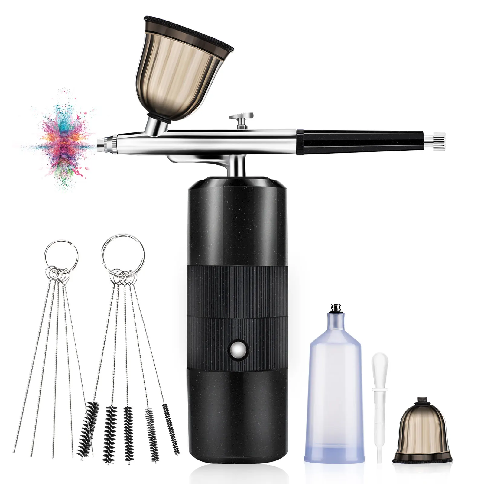 Mini Air Compressor Nano Spray Oxygen Injector Portable Air Brush Nail Paint Compressor Airbrush Kit For Nails Art Cake Painting