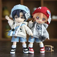 New Ob11 Doll Fashionable Bf style set With Denim shorts Doll Clothes For Penny, Nendoroids Ob11, Mollys, Obitsu 11 1