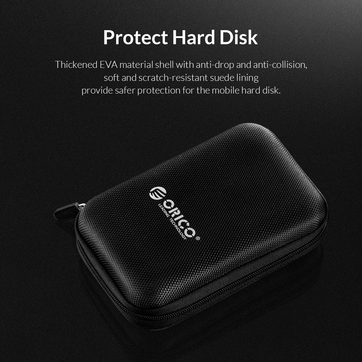 ORICO 2.5 inch hard disk box solid color protection bag portable hard disk case suitable for hard disk storage protection - Image 4