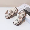 Traditional Chinese Embroidery Kids Shoes for Girl Sandals Summe Retro Princess Shoes Roman Style Girls Leather Shoes Kid F05173 5