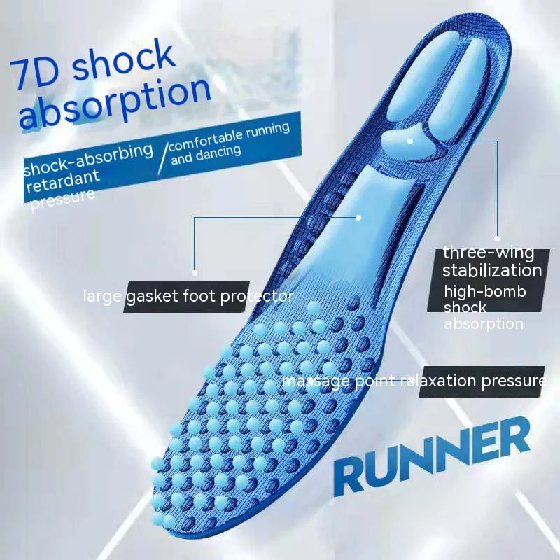 

Sports Insoles for Sneakers Shock Absorption Breathable Foot Pads Inner Soles Shoe Sole Template Arch Insole Running Feet Shoes