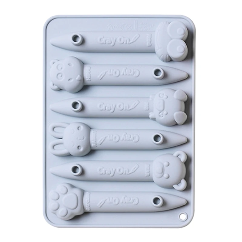 Animal Crayon Molds DIY Craft Molds Reusable Silicone Oven Fridge Safe for Kid Student DIY Art Crafts, animal crayon molds