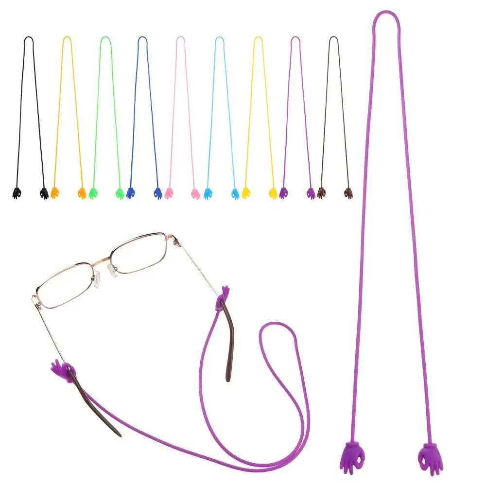 

Adjustable Silicone Hands Shape Eyeglasses Straps Sunglasses String Ropes Glasses Chain Sports Band Elastic Anti Slip Cords
