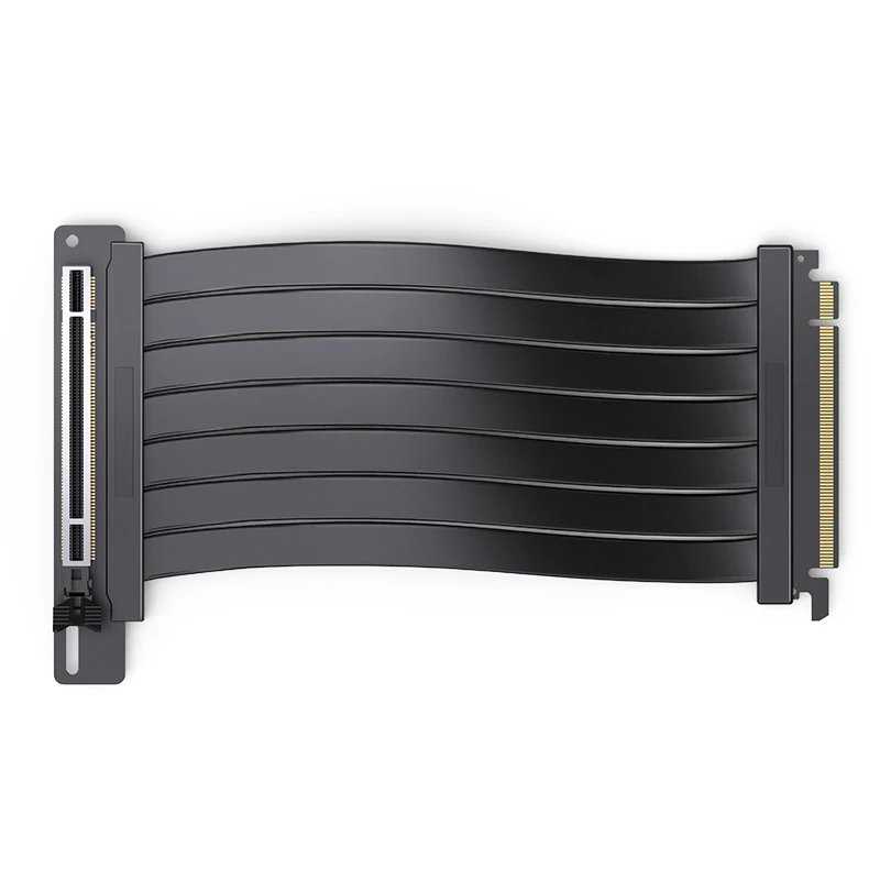 존스보 A50 PCIe 5.0 수직 그래픽 카드 홀더 알루미늄 GPU 마운트 (라이저 케이블 길이 175mm) 고속 회색 PC 케이스용