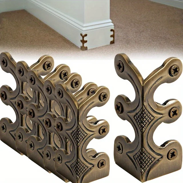 Skirting Board Edge Guards for Furniture & Baseboard Protection, Decorative Metal Wall Protectors, Corner Protectors Furniture Skirting Board Edge Guards for Furniture & Baseboard Protection, Decorative Metal Wall Protectors, Corner Protectors Furniture