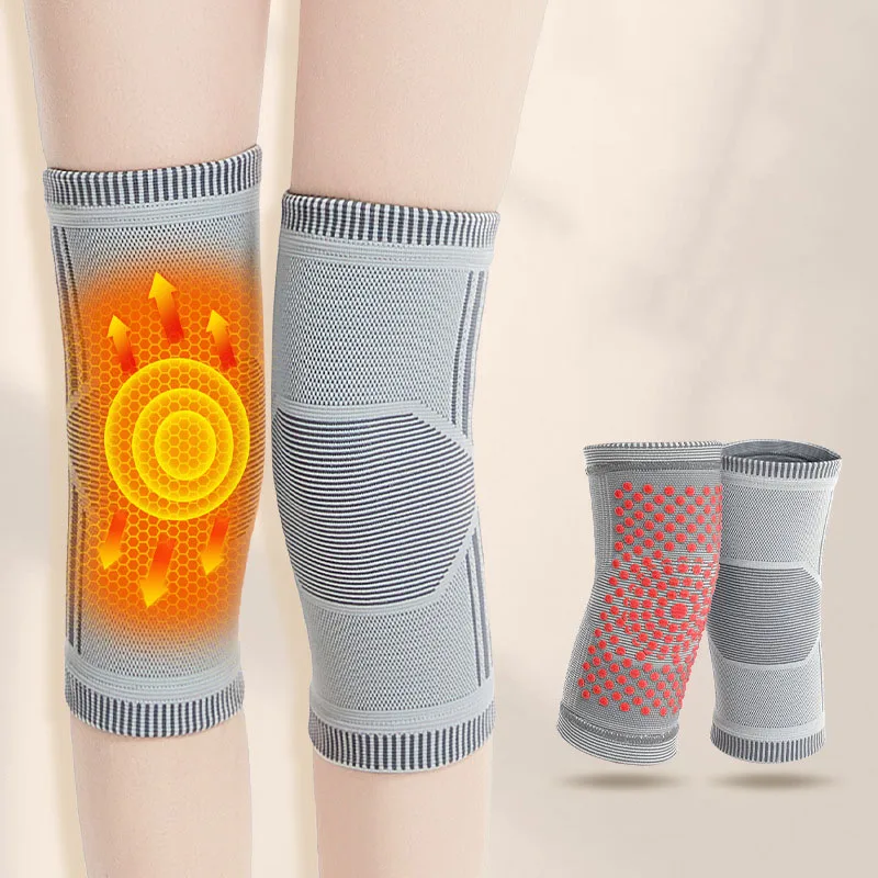 

2Pcs Heating Knee Pads Self Heating Four Sided Elasticity To Keep Warm Old Cold Legs for Men Women Elderly Joint Protection Calf