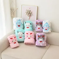 Sanrio Kawaii Blankets for Beds Hello Kitty Throw Blanket Kuromi My Melody Anime Printed Keep Warm Quilt Air Conditioning Cover 1