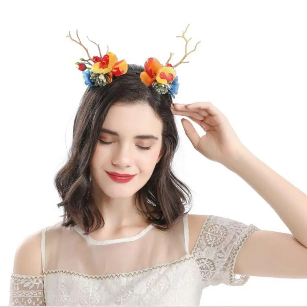 Christmas Headbands Santa Tree Elk Antlers Headband Kids Adult Headwear Reindeer Ornaments Christmas Decorations Party Cosplay