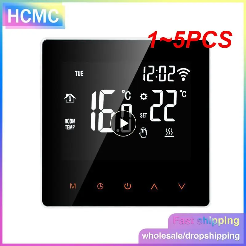 

1~5PCS Tuya WiFi Smart Thermostat, LCD Touch Screen Electric Floor Heating Water Temperature Remote Controller for Home,