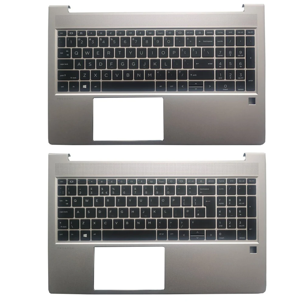 Nuova Tastiera Retroilluminata Uk/Us Per Hp Probook 455 G8 450 G8 Con Custodia Superiore Poggiapolsi