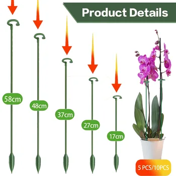5/10PCS Pianta Supporti Stand Farfalle Orchidea Fiore In Vaso Aste di Fissaggio Riutilizzabile Protezione Verdura Strumento di Fissaggio Giardinaggio Su