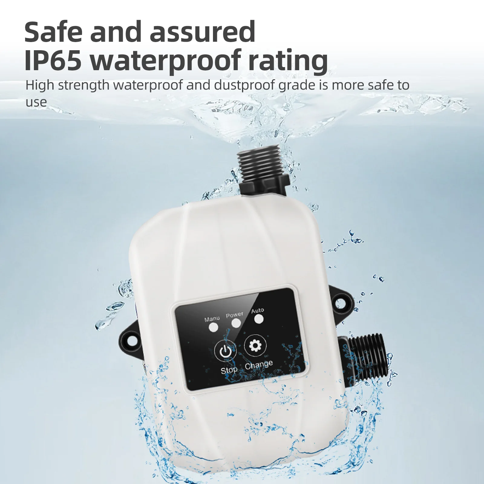24V Water Pressure Booster Pump Automatic Shower Silent Water Recirculating Pump 150W Max Lift 92ft for Sprinklers for Home