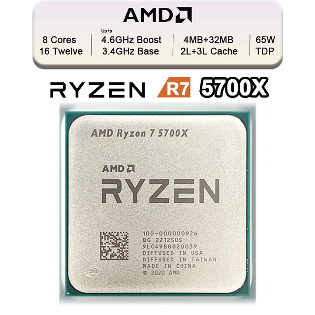 AMD Ryzen™ 7 5700X 8-Core, 16-Thread Unlocked Desktop Processor