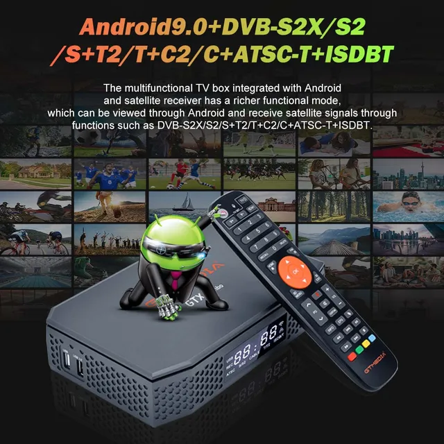 Upgrade your TV experience with the GTMEDIA GTX COMBO, a feature-packed satellite receiver and Android TV box with 4K and 8K capabilities.