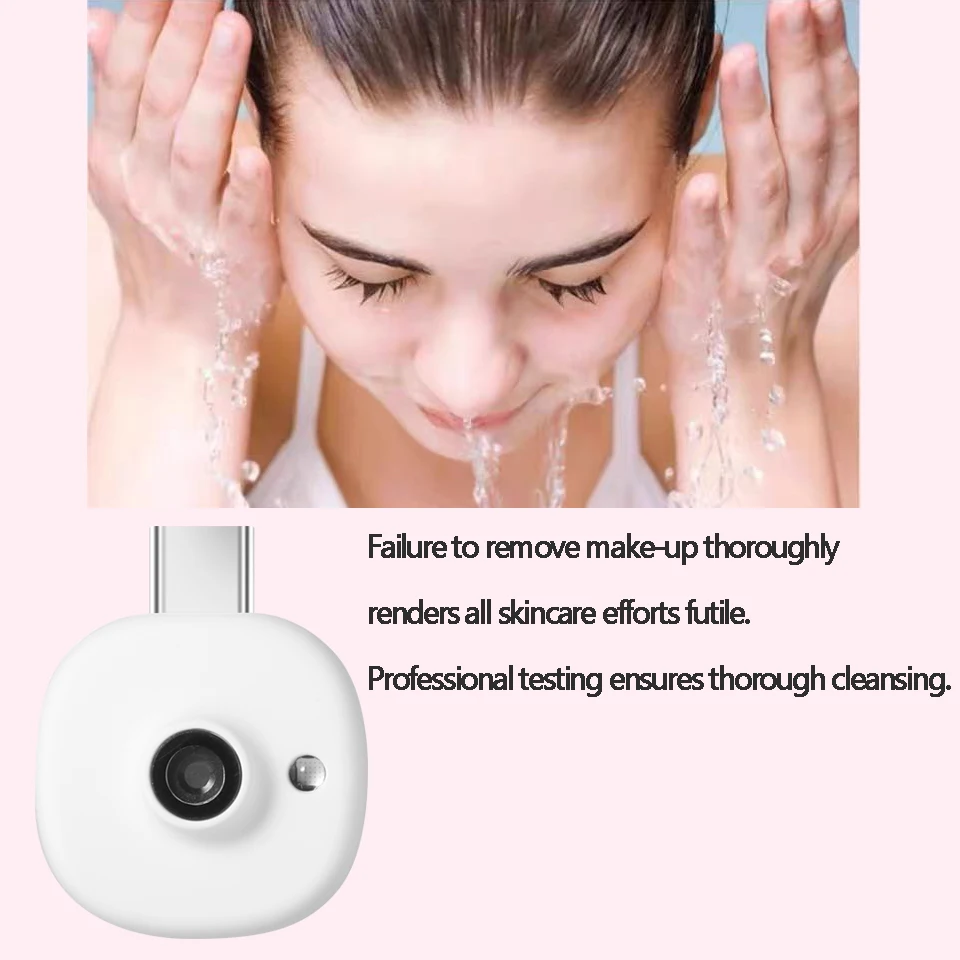 아이폰 안드로이드 폰용 미니 UV 카메라 가시광선 얼굴 자외선 차단제 테스트용 휴대용 UV 카메라