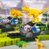 Magic Climbing Electric Dinosaur Car Track Railway Toy Car Set Bend Flexible Race Track Flash Light Car High Quality Toy For Kid 5