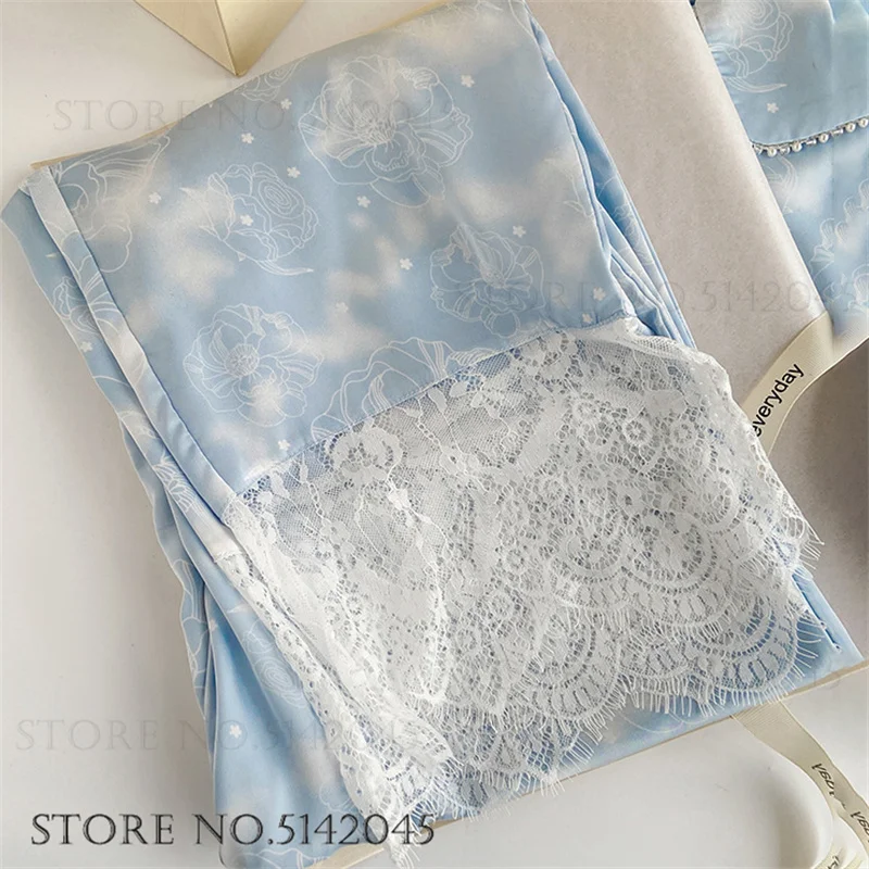 الفاخرة الحرير الساتان الإناث منامة ملابس خاصة 2 ق...