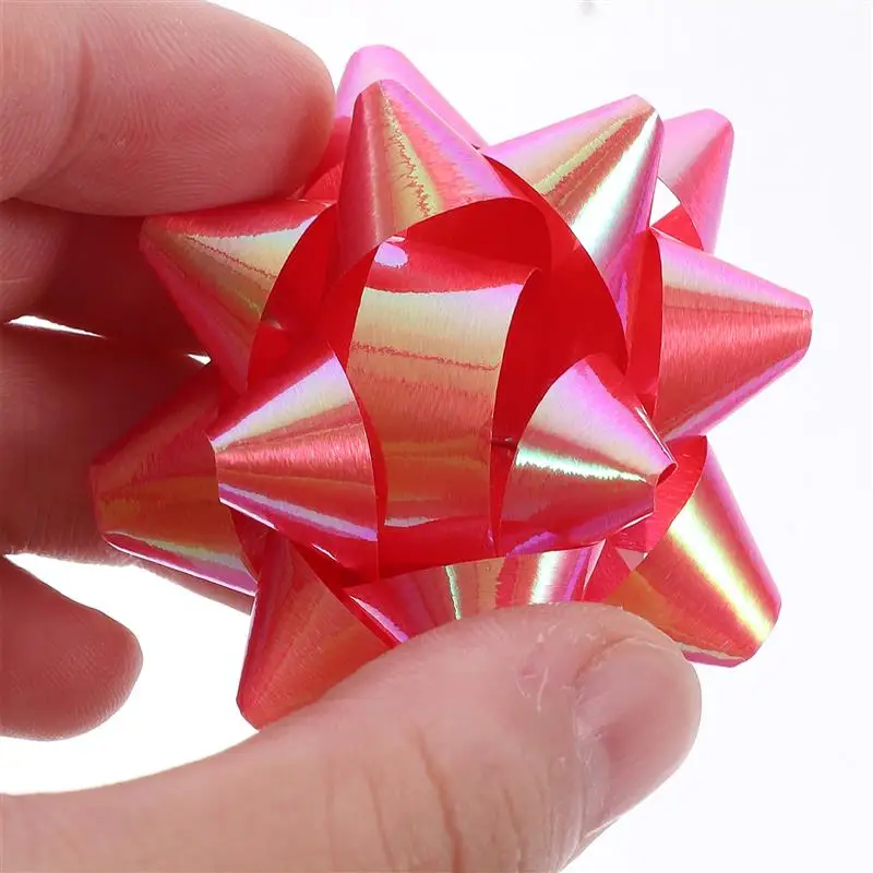 Ribbon Bow Decoration Christmas Bow Ornaments 70pcs Christmas Decoration Pull Bows Gift Knot Ribbon 2-Inch Star Lace Ribbon Birthday Party Wedding Gift Packaging Wrapping