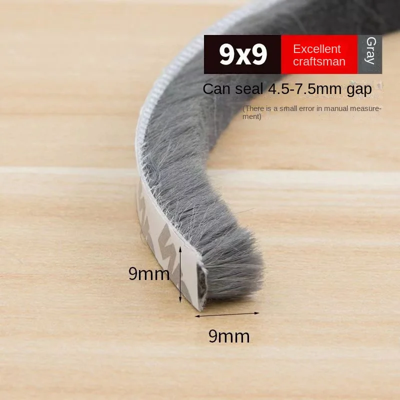 Self-Adhesive Weatherstrip Brush Seal for Doors and Windows - Warm Winter Collection