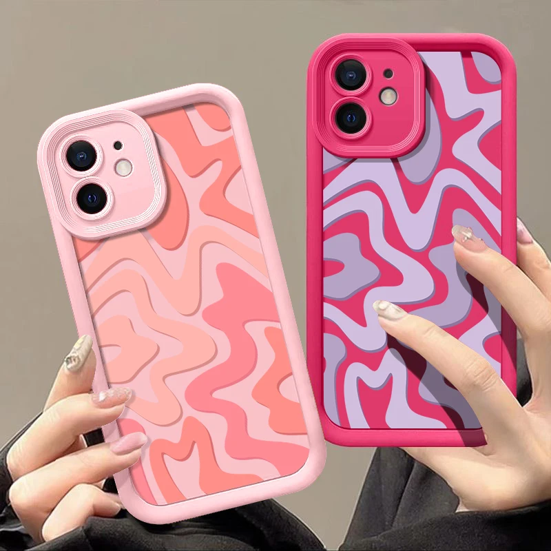 Striped Silicone Shockproof Candy Color Phone Case