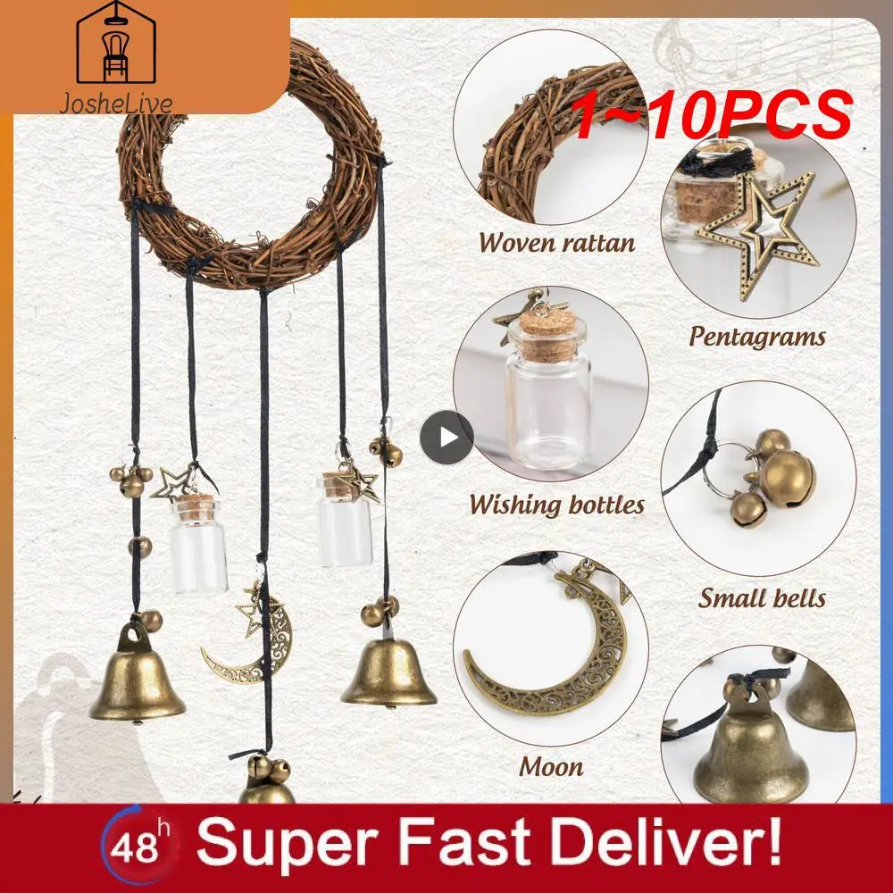 

1~10PCS Multifunction Wishing Wind Chimes Not Easy To Fall Handmade Wall Hangings Rattan Strong Decorative Wall Beauty Durable