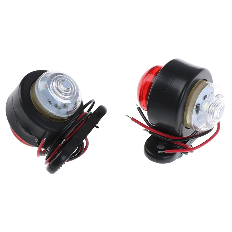 

2Pcs Car Truck Trailer LED Side Marker Light White Red Turn Signal Clearance Light Indicator Lamp For Lorry Van Caravans