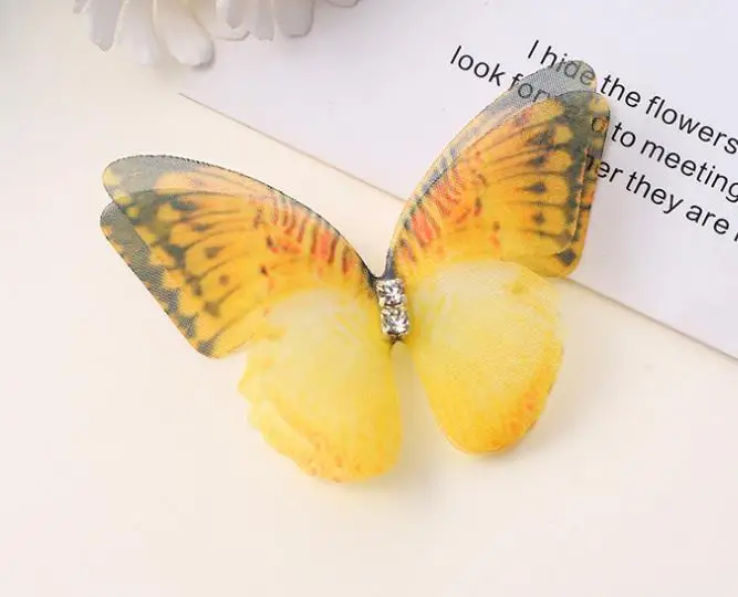 5cm 20pcs 3D Butterfly Appliqué Mesh Patch for DIY Crafts and Decorations
