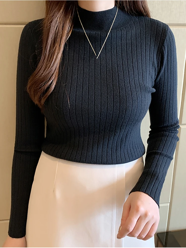 ITOOLIN Women Cashmere Sweater Slim Soft Knitted Jumpers Mockneck Pullovers Solid T-Shirts Semi-Turtleneck Sweaters Women Winter Best Sellers In Women's Clothing ITOOLIN Women Cashmere Sweater Slim Soft Knitted Jumpers Mockneck Pullovers Solid T-Shirts Semi-Turtleneck Sweaters Women Winter Best Sellers In Women's Clothing