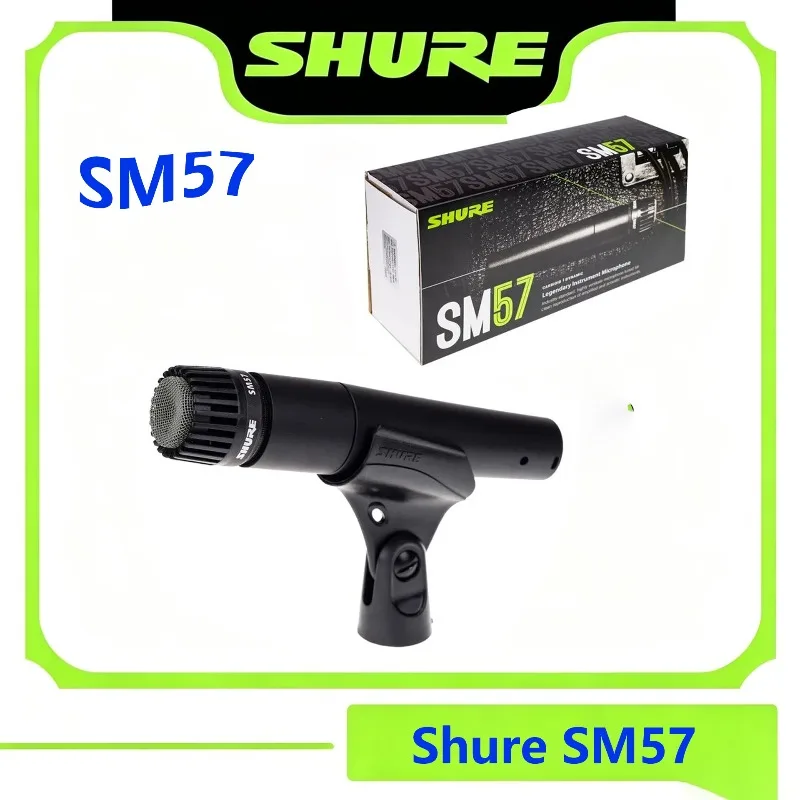 Microfono Dinamico Cardioide Shure SM57 Professionale per Strumenti e Voce, per Registrazioni in Studio, Live e Podcast SM 57