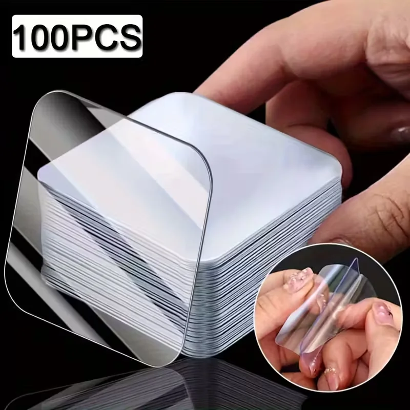 Versatile Heavy-Duty Adhesive Strips - Clear, Residue-Free, and Drill-Free Solution for Secure Surface Mounting