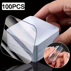 Versatile Heavy - Duty Adhesive Strips - Clear, Residue - Free, and Drill - Free Solution for Secure Surface Mounting (100pcs)