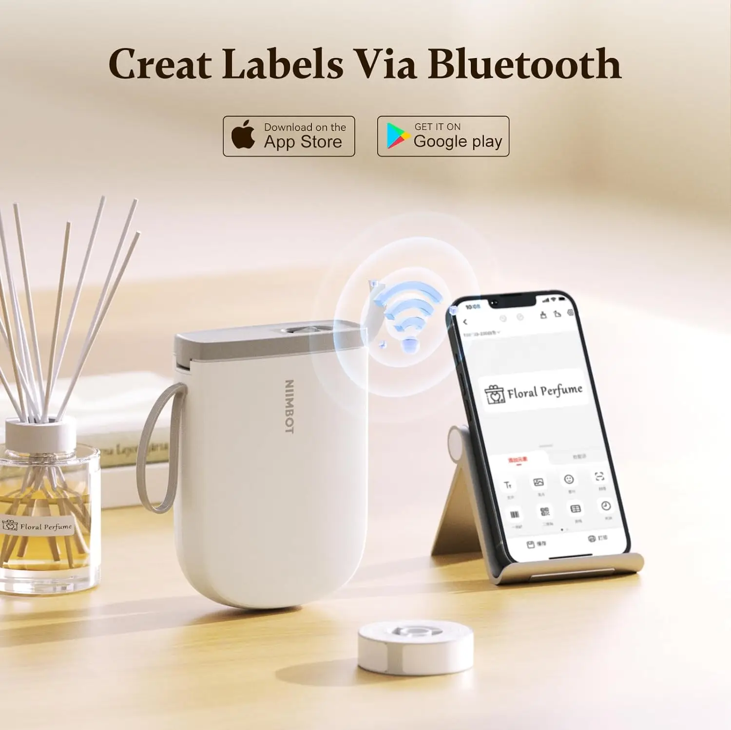 300DPI NIIMBOT D11 New Version D11H Label Printer Mini Portable Bluetooth Label Maker Name Tag Kitchen Sticker Printing