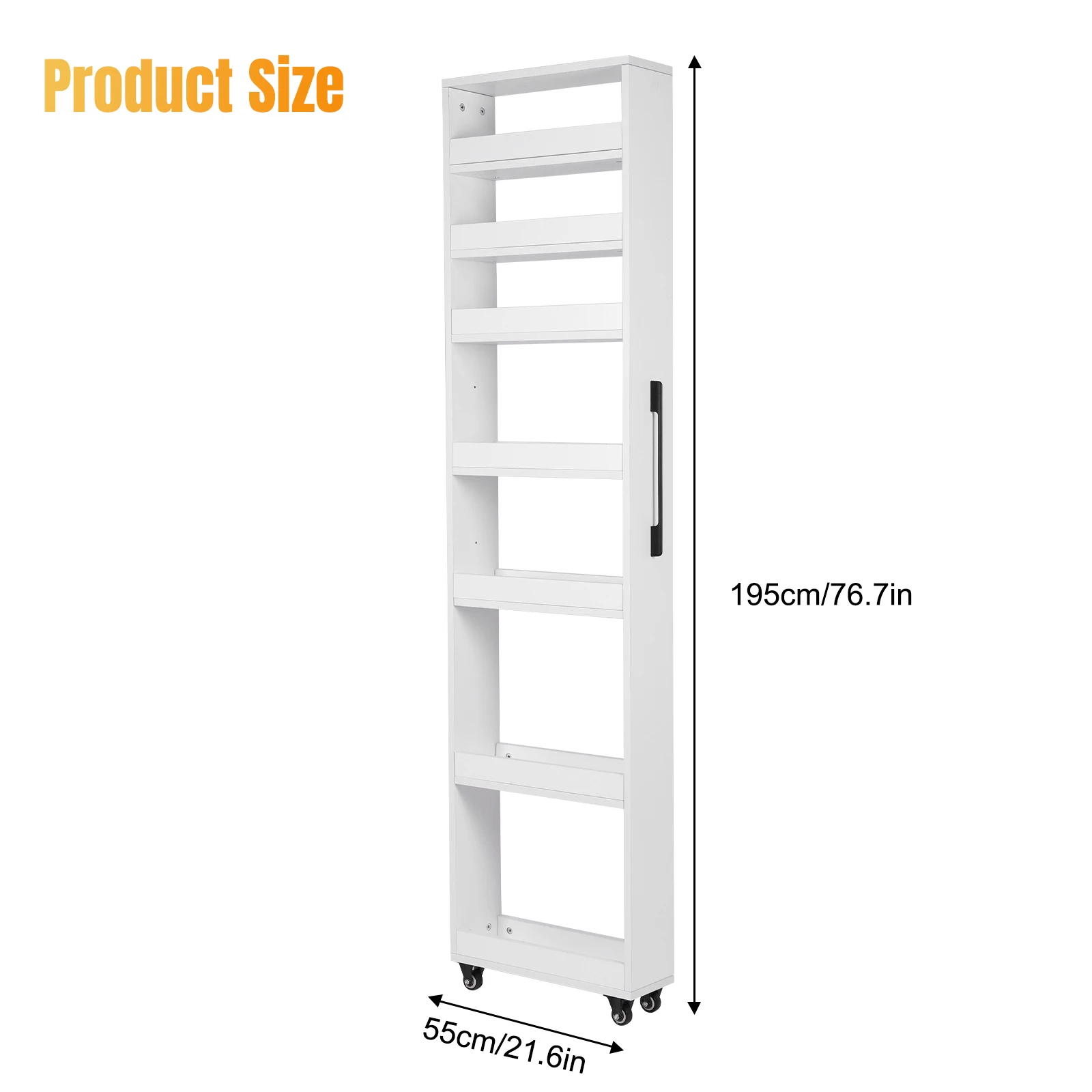 Thickened Plate Utility Cart Space-Saving Unit Organizer Trolley Large Capacity For Bakers Closet Pantry Dining Room