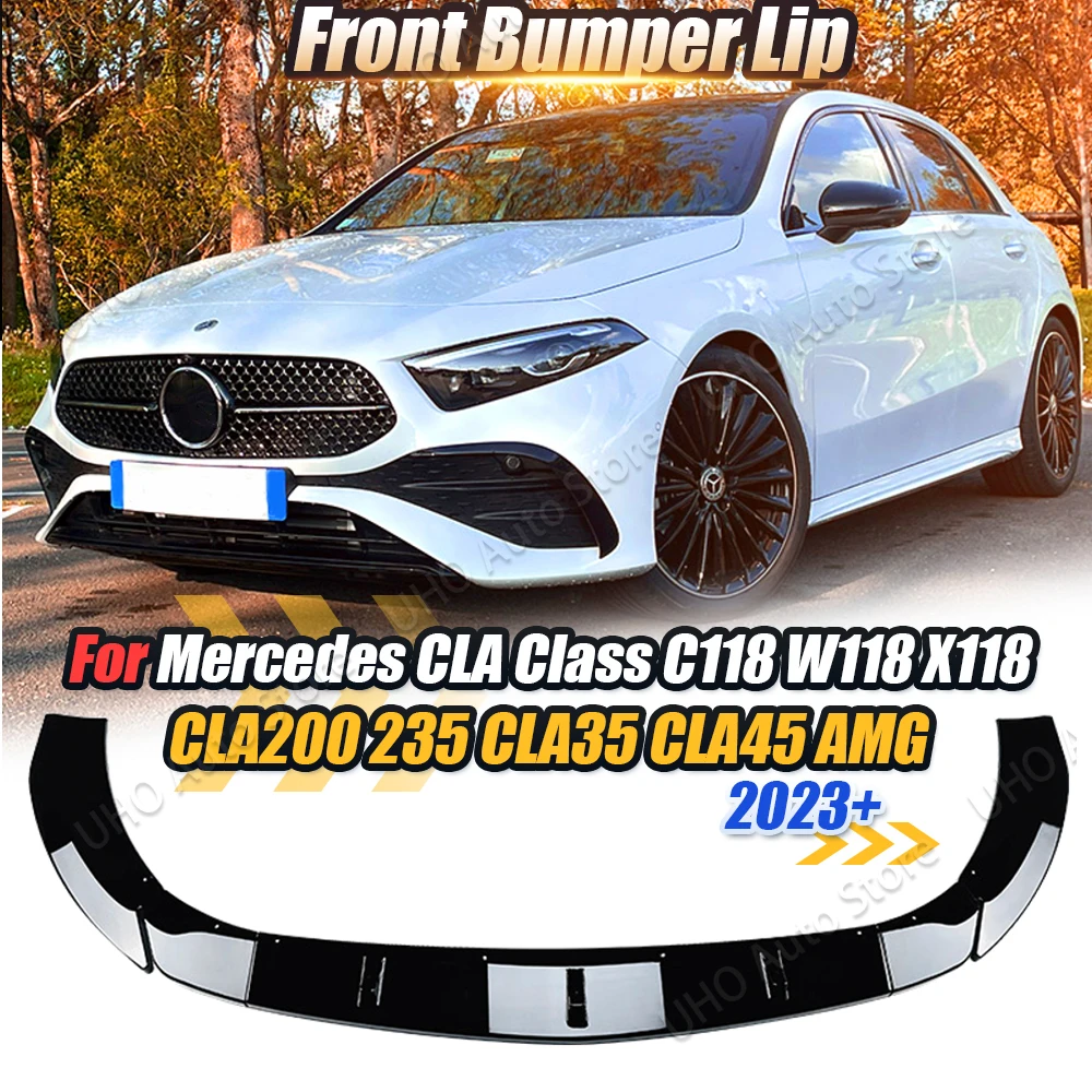 

Front Bumper Splitter Lip Diffuser Body Kits For Mercedes Benz C118 W118 X118 CLA 200 235 CLA35 45 AMG W177 A180 A200 A35 2023