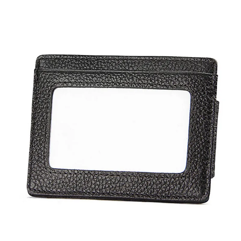 Mens Leather Money Clip Slim Front Pocket Wallet ID Credit Card Holder
