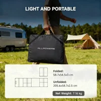 ALLPOWERS SE200 Panneau solaire pliable 200W monocristallin ETFE IP68, panneau solaire portable étanche pour générateur solaire, voyage en camping-car en plein air 2