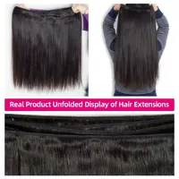 Extensions de Cheveux Humains Brésiliens Remy Véritables Non Traités 100% Qualité 16A, Lots Droits de 3, 4 ou 5 Pièces, Offres Spéciales pour Femmes 5