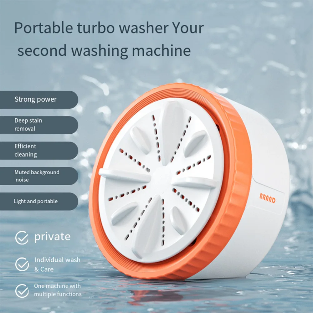 

Three Gear timing Mini Portable Washing Machine USB Rotating Turbine Washing Machine Underwear Socks Washing Machine For Travel