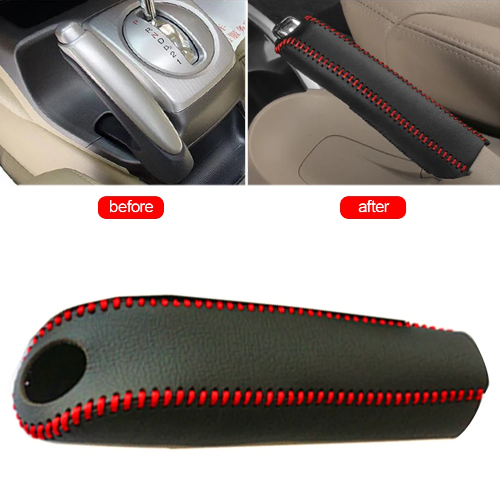Leather Gears Handbrake Cover hand brake cover For Volkswagen VW Passat B7 B8 Bora POLO GOLF 6 7 Jetta MK6 RS Honda