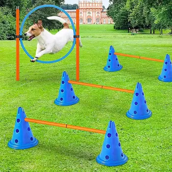 Set di addestramento per agilità per animali domestici Barra per saltare Attrezzatura per addestramento degli ostacoli per cani Dispositivo di addestramento per cani per addestramento degli ostacoli Forniture per animali domestici