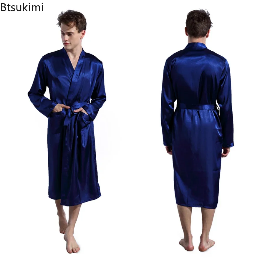 Рисунок 4 - Новинка 2024, мужские шелковые атласные халаты