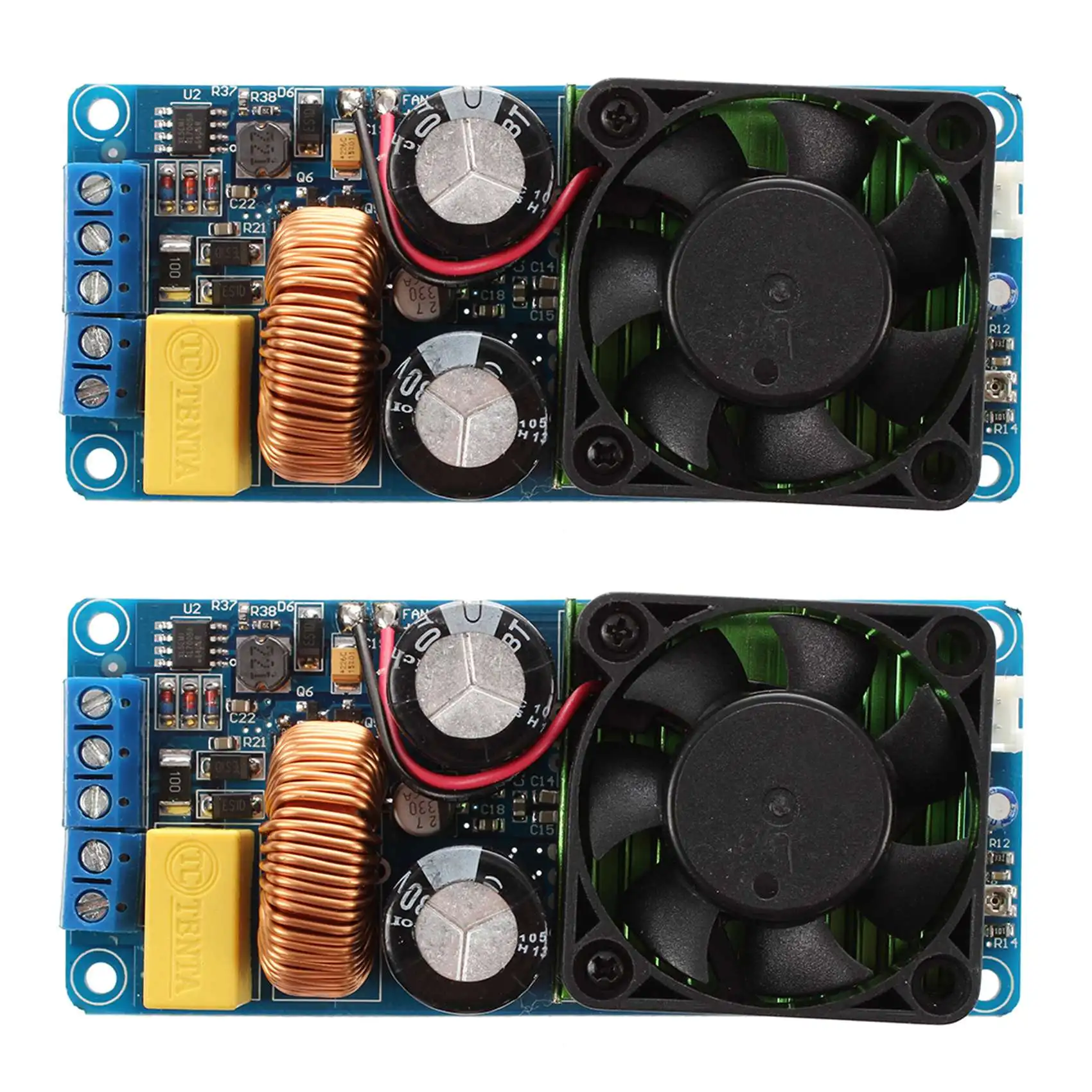 

2X IRS2092S 500 Вт одноканальный цифровой усилитель класса D HIFI Плата усилителя мощности с вентилятором