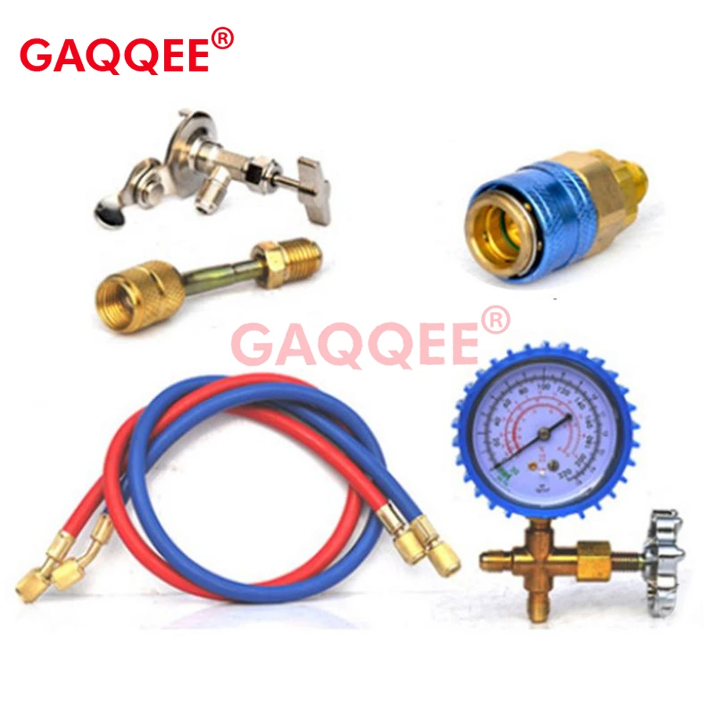 R22 R134A R410 R600 Refrigerante Per Uso Domestico Aria Condizionata Fluoruro Aggiunta Kit Di Strumenti Freon Misuratore Di Gas Freddo Comune